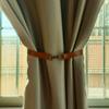 Leather Curtain Tiebacks Leather Curtain Buckle Creativity Curtain Holdbacks European Classic Retro Nail-Free Curtain