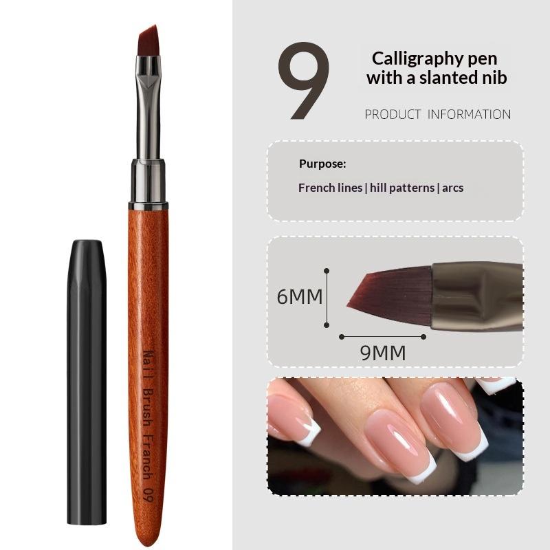Nail Art Liner Brush Detail Brush Wood Handle Drawing Painting Pen UV Gel Extension Carving Pen Manicure Tool