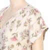Beige Flower Cool Cotton Modal Short Sleeve Easy Dress  Ggw1033l 