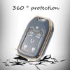 Key Fob Cover Compatible with Chevy Chevrolet Suburban Tahoe GMC Terrain Yukon Yukon XL Smart 6 Buttons TPU Remote Keyless Key Fob Case Protection