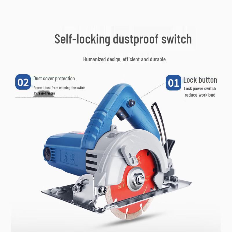 Dongcheng 1240W Handheld Stone Cutting Machine CN plug (adapter included)