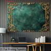 2D Luxury European Ornate Golden Scroll Backdrop Studio Portrait Decor Background Cloth