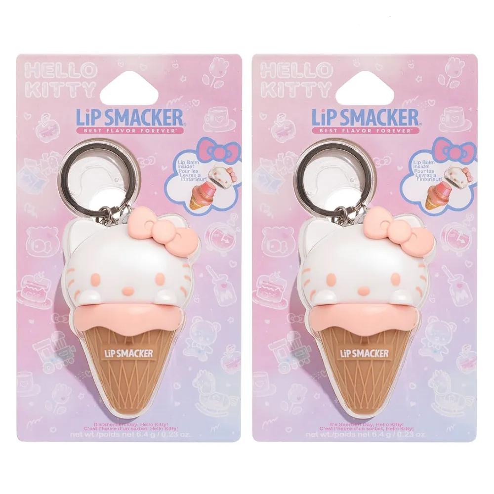 

Lip Smacker Hello Kitty Lip Balm Keyring x 2 Ice Cream Flavor