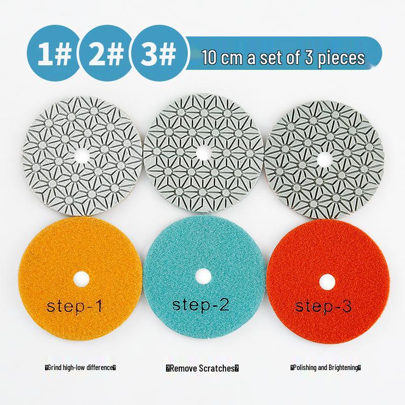Three-Step Polishing Disc for Marble, Granite & Quartz Stone Grinding