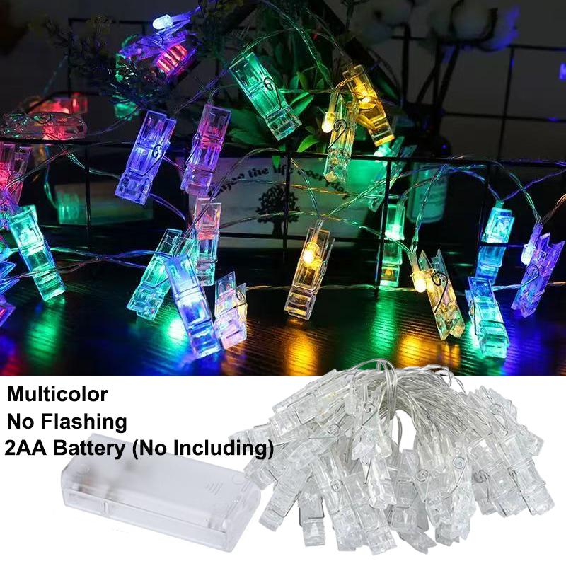 

Светодиодная гирлянда с прищепками для фотографий, свадебные прищепки, гирлянда с феями, на батарейках, свадебное освещение, набор для украшения, светодиодные подвесные фотографии 1.5M-10LEDs&None