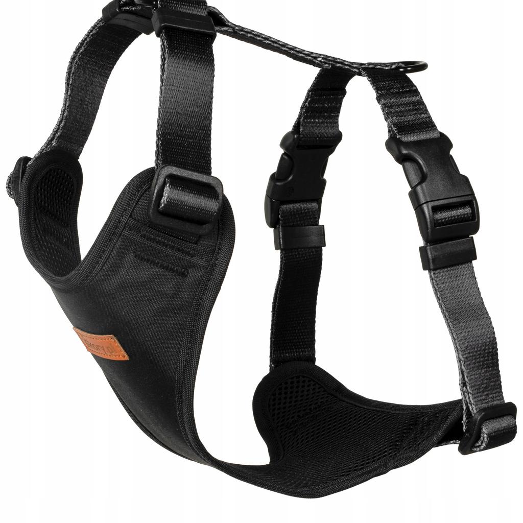 ADJUSTABLE pressure-free harness for large dogs BULLDOG 25 Ukory BLACK