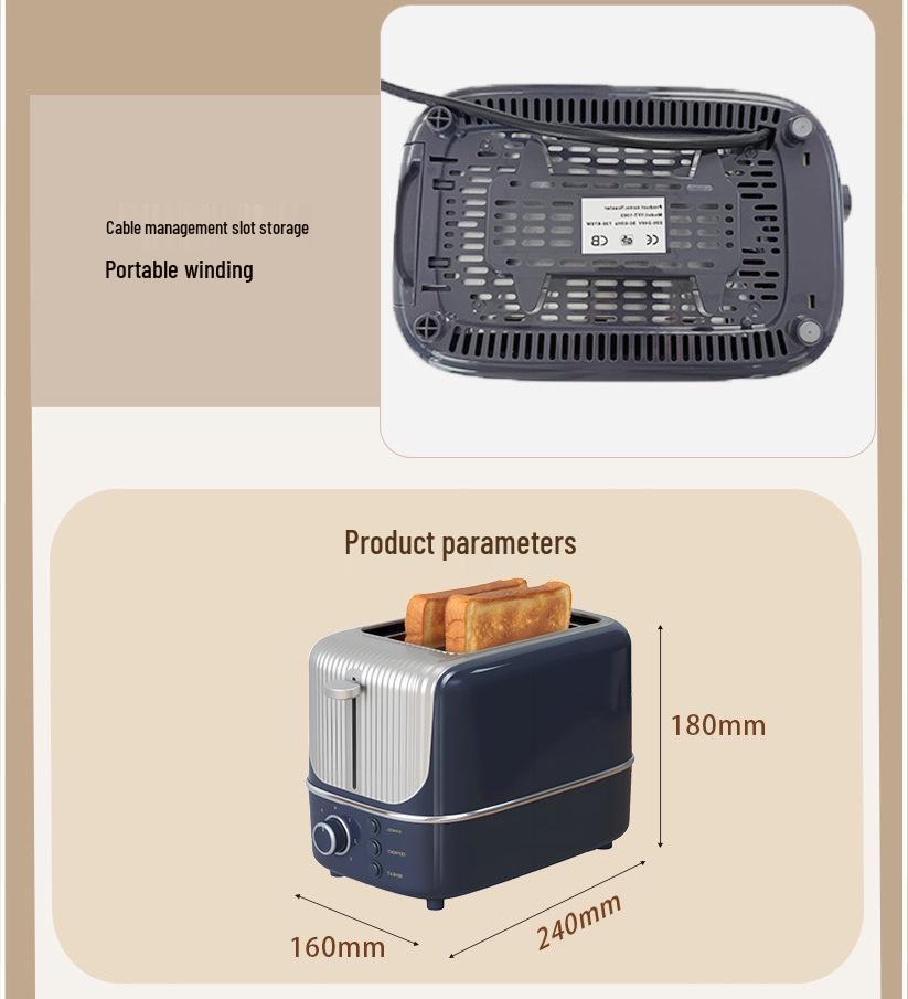 Multi-Function Automatic Pop-Up Toaster: Mini Bread & Sandwich Maker for Dorms