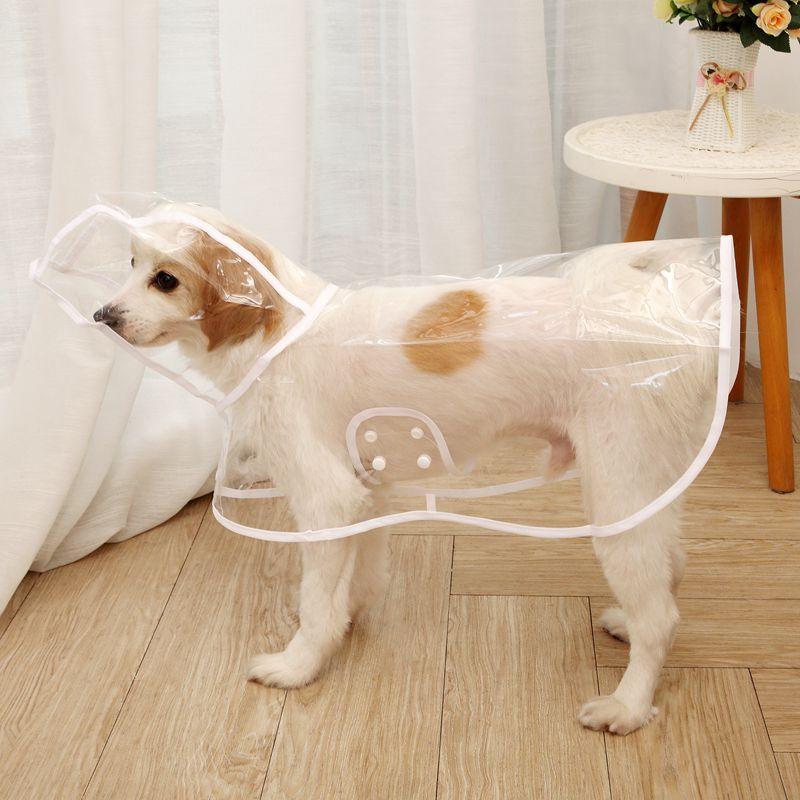 

Однотонный дождевик для домашних животных для маленьких и средних собак, непромокаемый пончо для щенков, плащ-дождевик, пудель, одежда-талисман, chubasquero perro XS-suit 0.5-1.2kg белый