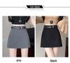 2025 Spring/Summer Women's High Waist Gray A-Line Suit Skirt with Slimming Safety Shorts