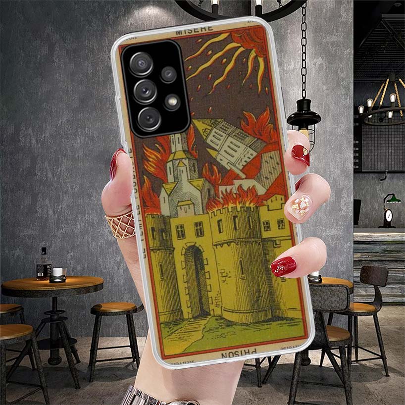 Tarot Cards Reading Art Soft Phone Case For Samsung Galaxy A12 A22 A32 A52 A72 A02S A51 A50S A71 A70 A31 A20S Note 20 Ultra S10