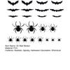 24 Pcs Halloween 3D Bat And Spider Stickers Spooky Black Spider Bat Wall Decals Removable PVC Cings for Home Office Wall Window Decor