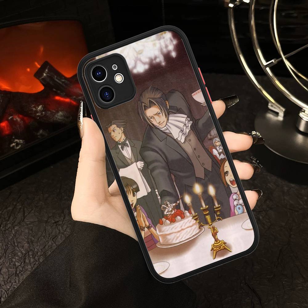 Classic Game Ace Attorney Phone Case For IPhone 16e 16 15 14 13 12 11 Pro Max X XS Max Plus Matte Clear