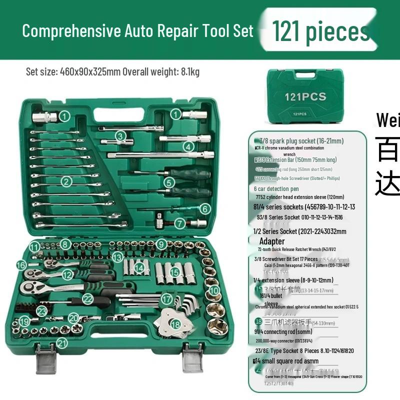 Weibaida Multi-functional Socket Wrench & Ratchet Toolbox Set