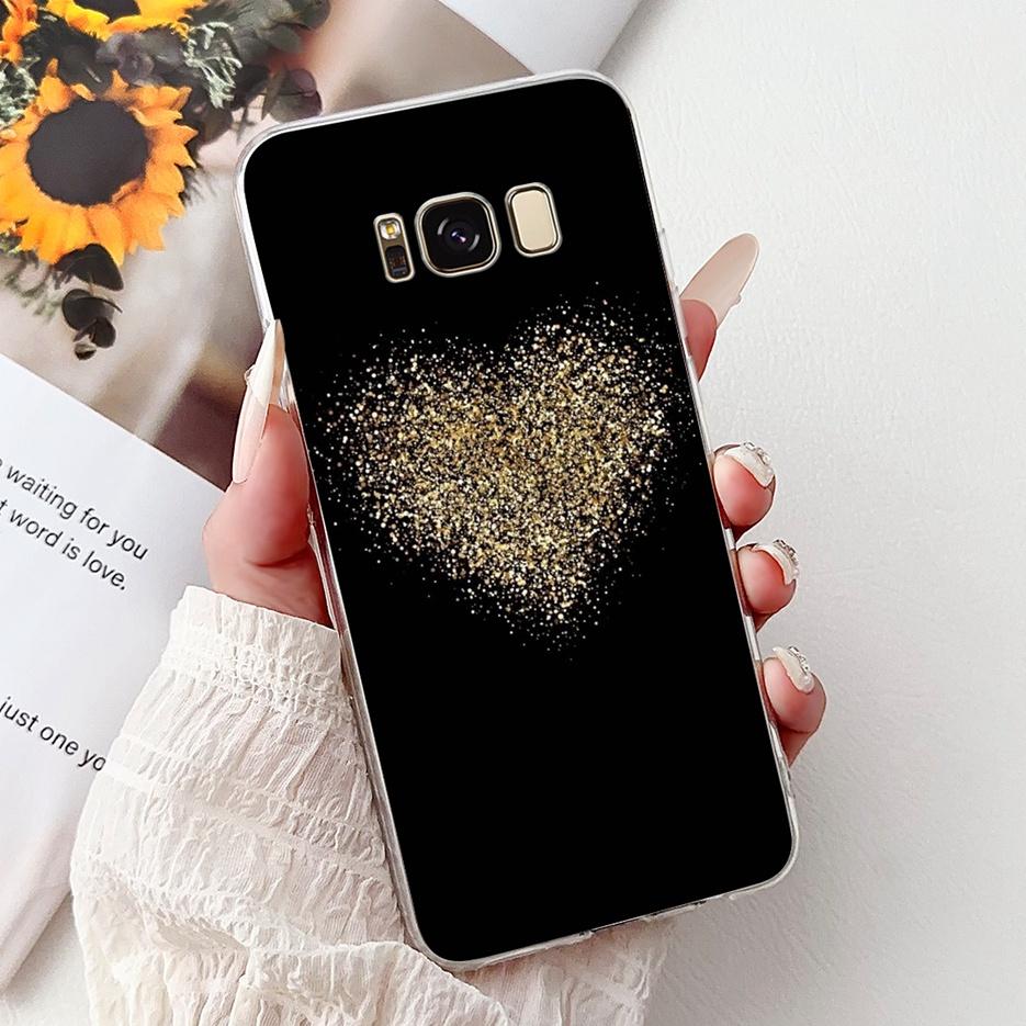 For Samsung Galaxy S8 Plus Case SM-G955F Luxury Flowers Painted Cover Soft Slim Phone Case For Samsung S8 S8+ GalaxyS8 Plus Bags