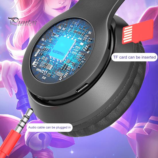 P47 fejhallgató Bluetooth-kompatibilis 5.0 Luminous Cat Ear Shape vezeték nélküli fejhallgató utazáshoz