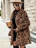 2025 Winter Leopard Print Long Sleeve Coat