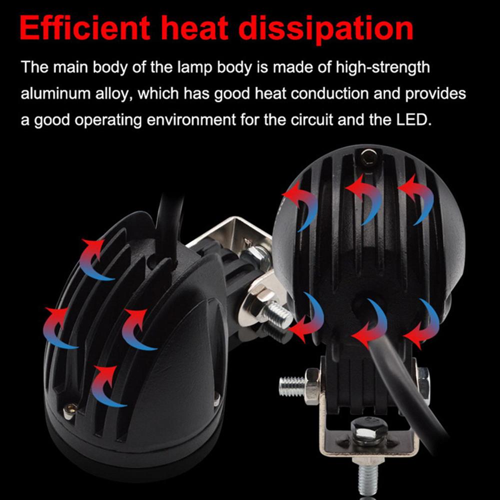 Bike Fog Lamp Led Motorcycle Fog Lights 10W Spotlights Mini 2Inch Work Light LED Motor Headlight 24V 12V for Car 4X4 Off Road