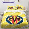 Juego de Colcha y Funda de Almohada con Logo del Villarreal CF Decoración del Hogar Regalo de Cumpleaños (1 * funda nórdica + 2 * fundas de almohada, sin núcleo)