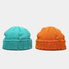 New Winter Harajuku Beanies Knitted Hat Women Fashion Warm Thick Men Hip Hop Pin Hole Skullcap Short Hat Unisex Basic Cap