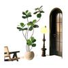 Large Potted Fiddle-Leaf Fig: Luxury Faux Green Plant for Living Room Decor