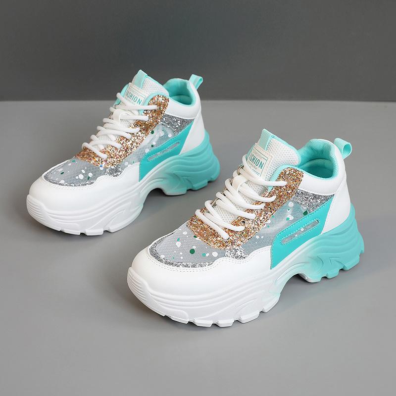 Fashion Summer Originality Womens Breathabel Sneakers Fashion Chunky Running Vulcanized Shoes Outdoor Ice Non Slip Sports Shoes De Mujer