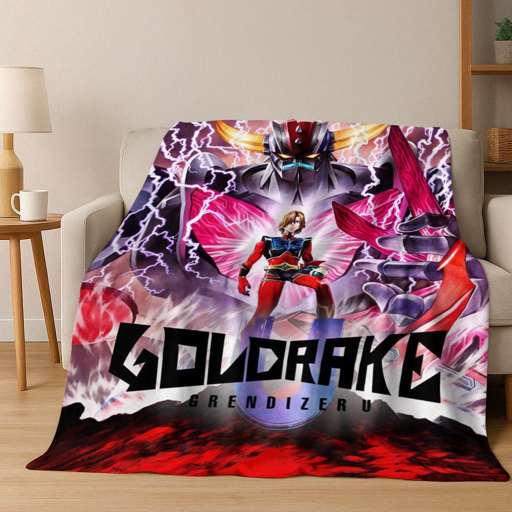 26 Style UFO Robot Grendizer U Cartoon Flannel Blanket,Cozy Soft Throw Blanket for Home Bedroom Bed Sofa Picnic Cover Gift Kid