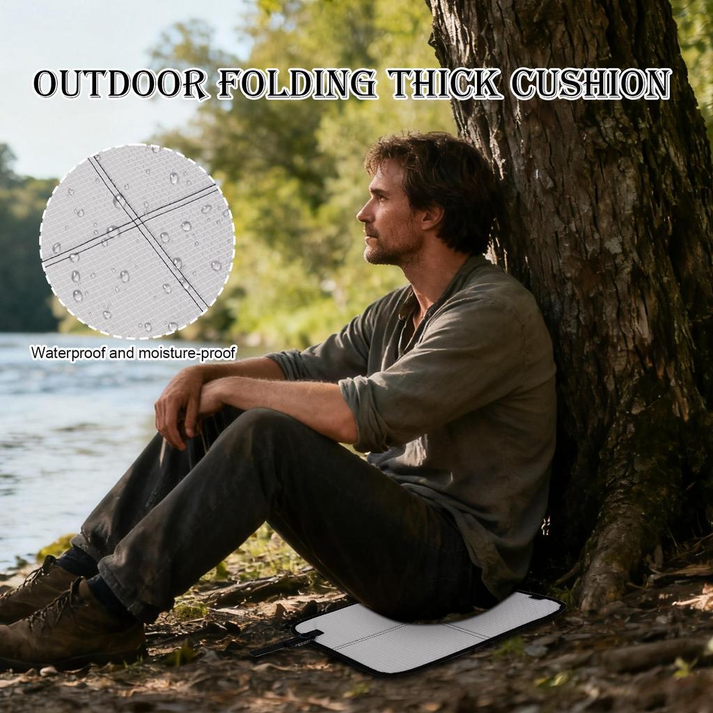 Stadium Seat Pad Waterproof Chair Mat With Carabiner Clip Foldable Seat Cushion For Picnic Camping Airplane Travel Sports Event