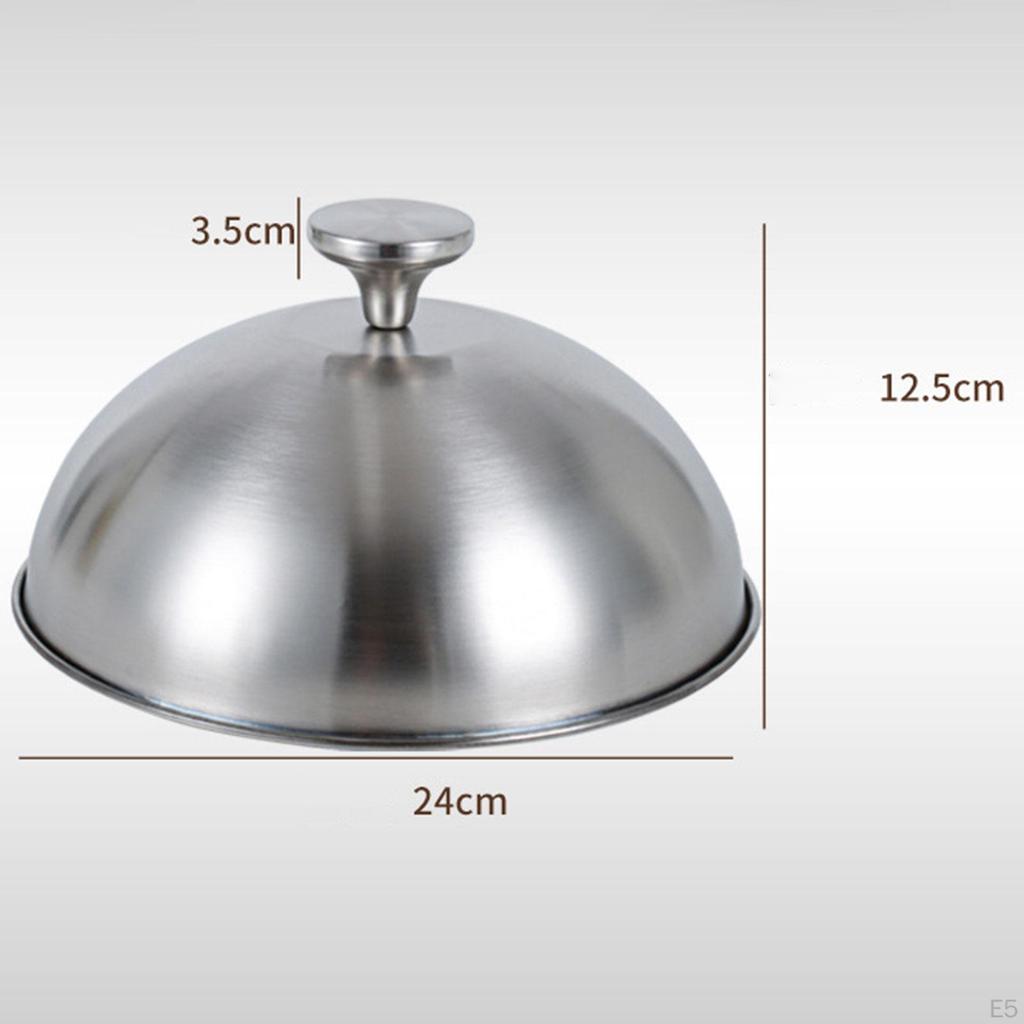 Basting Cover, Cheese Melting Dome Barbecue Tool Stainless Steel Melt Lid Griddle for Grilling