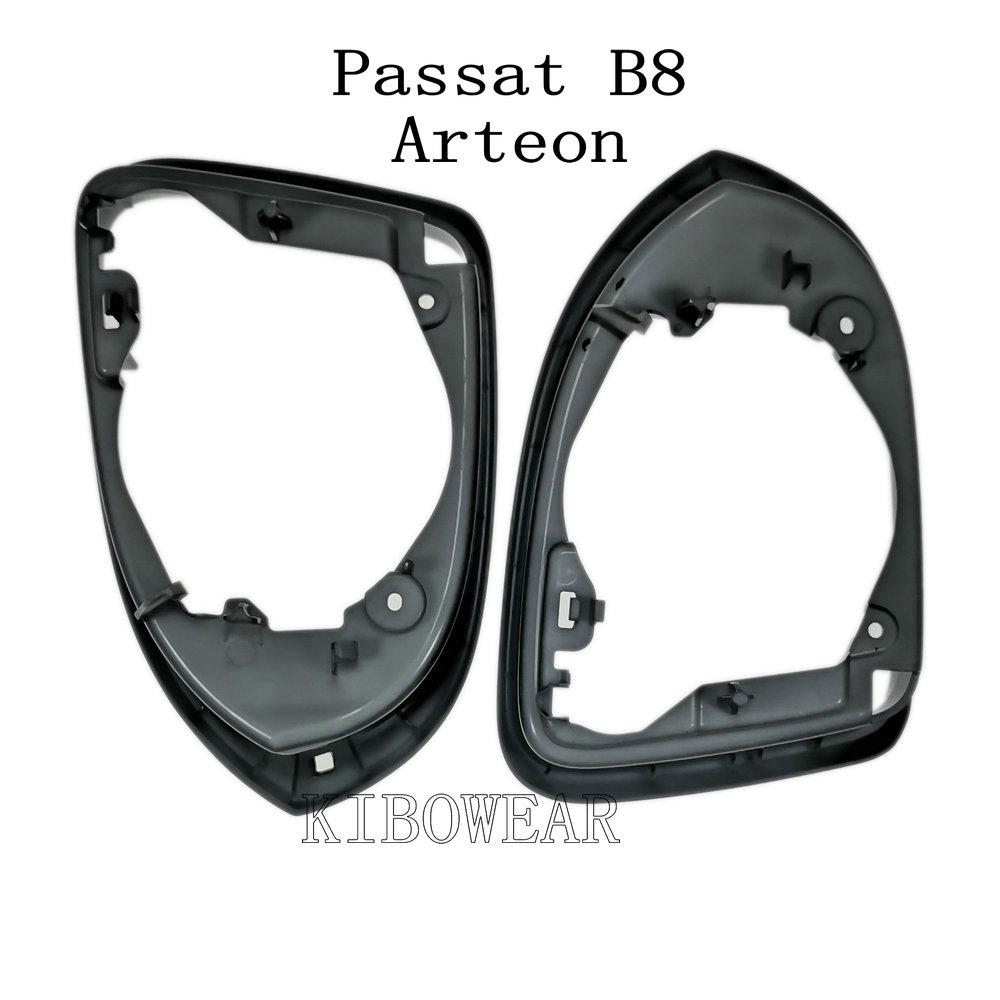 Lesklá černá lesklá krytka bočního zrcátka Obložení rámu pro VW Passat B8 Držák Arteon B7 CC Výměna skla Jetta