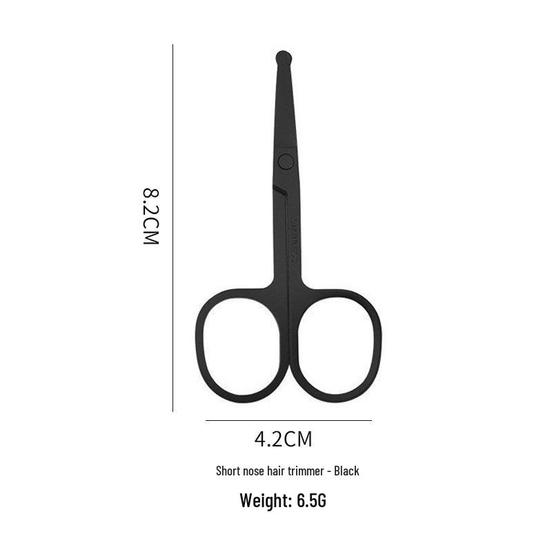 Stainless Steel Eyebrow and Nose Hair Scissors - Round & Pointed Tips, Mirror Polished.
