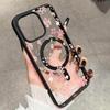 Small Pink Flowers Design Magnetic Phone Case For iPhone 17 Pro Max Cases iPhone 16 Plus 15 14 13 12 11 Air 17 Transparent Cover