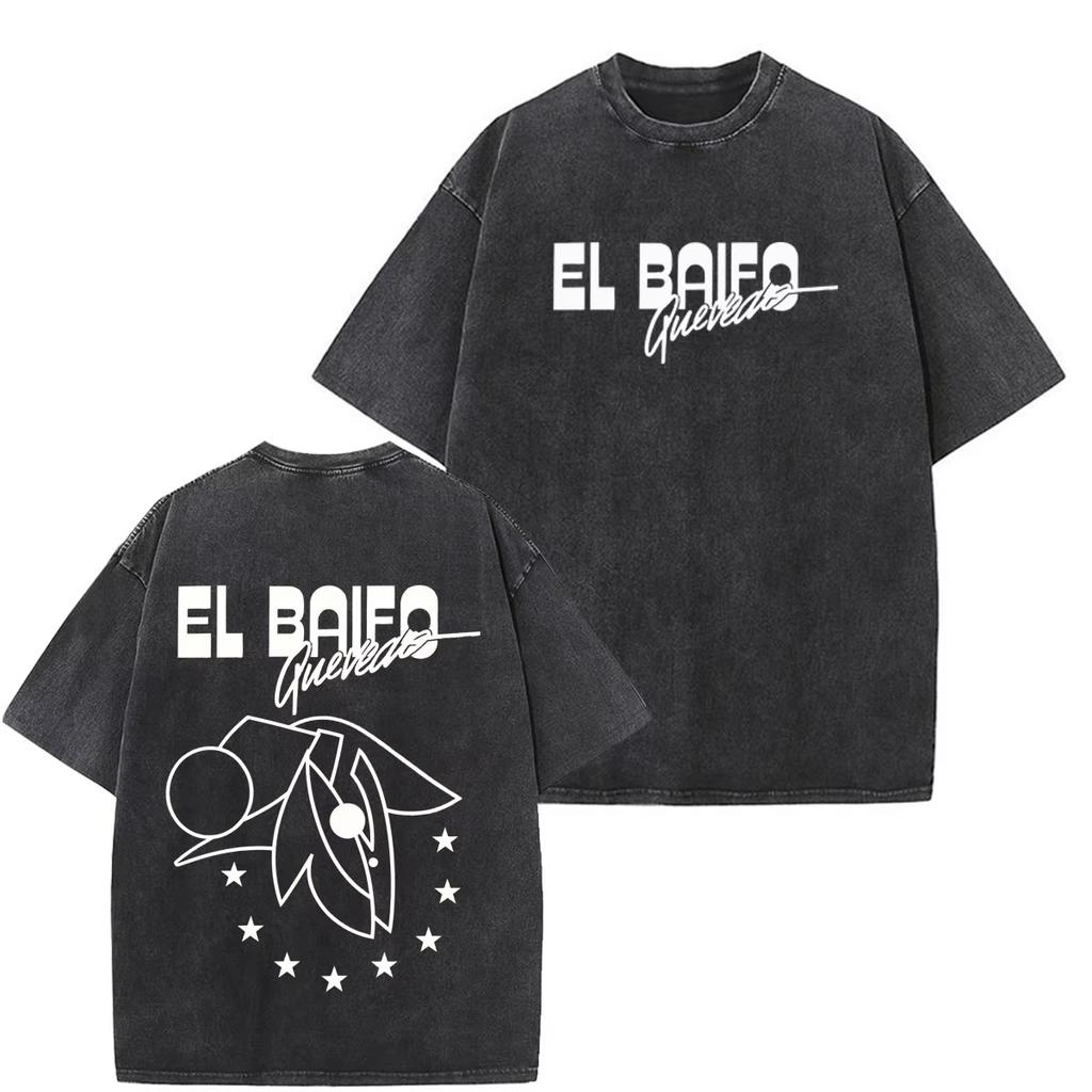 QUEVEDO EL BAIFO Album 2026 Tour Graphics Vintage Washed Tees Men Women Fashion T-shirts Loose Oversized Unisex Harajuku high quality