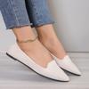 Fashionable Pointed Toe Flat Bottom Comfortable Casual Women's Shoes Spring Summer Solid Color Simple Elegant New Loafers