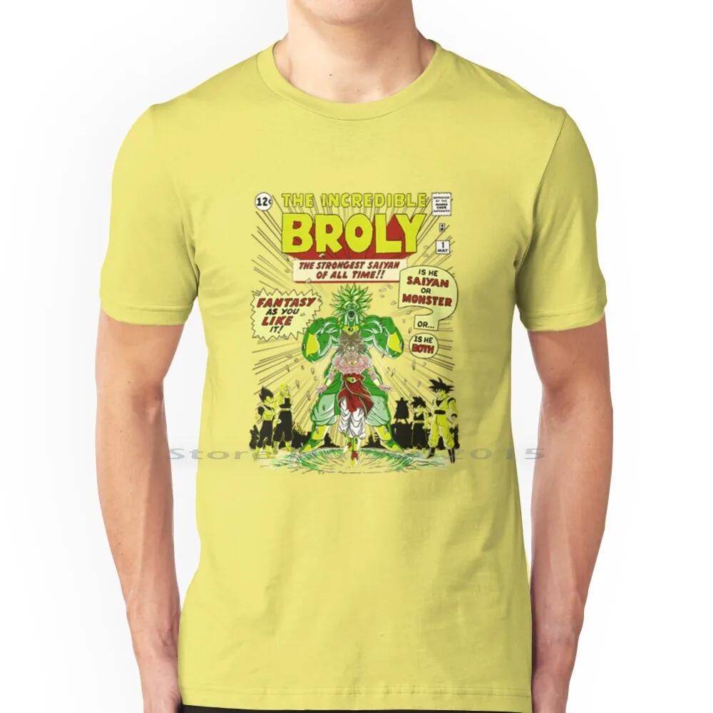 The Incredible Broly T Shirt 100 Cotton Rbrow Super Cartoons Animation Anime Manga Tv Z Broly Idea Quote Sayings Funny Humor