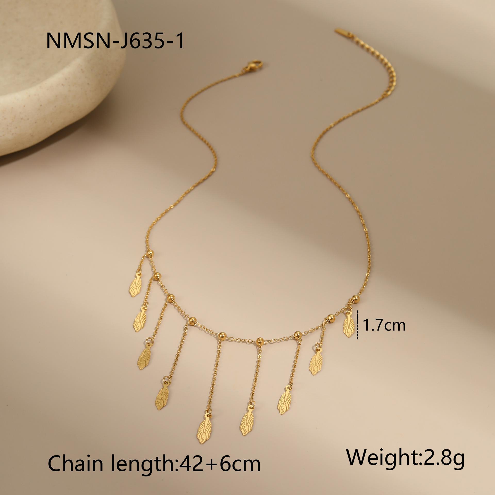 GEMCHIC Women s Stainless Steel Collarbone Chain Tassel 18K Gold Plated Necklace Fashion Luxury Jewelry