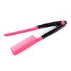 Girl Women Fashion V Type Hair Straightener Comb DIY Salon Hair Straightener Hair Curler Combs Straightening Comb Styling Tool