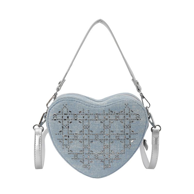 

Xiaoxiangfeng diamond bag 202 autumn new Korean version fashion shoulder bag personalized versatile messenger love bag синий