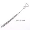 Premium Silver Lipstick Mesh Pocket Bag Pendant Fashion Lipstick Bag Hanging Celebrity Style Key Pendant K53