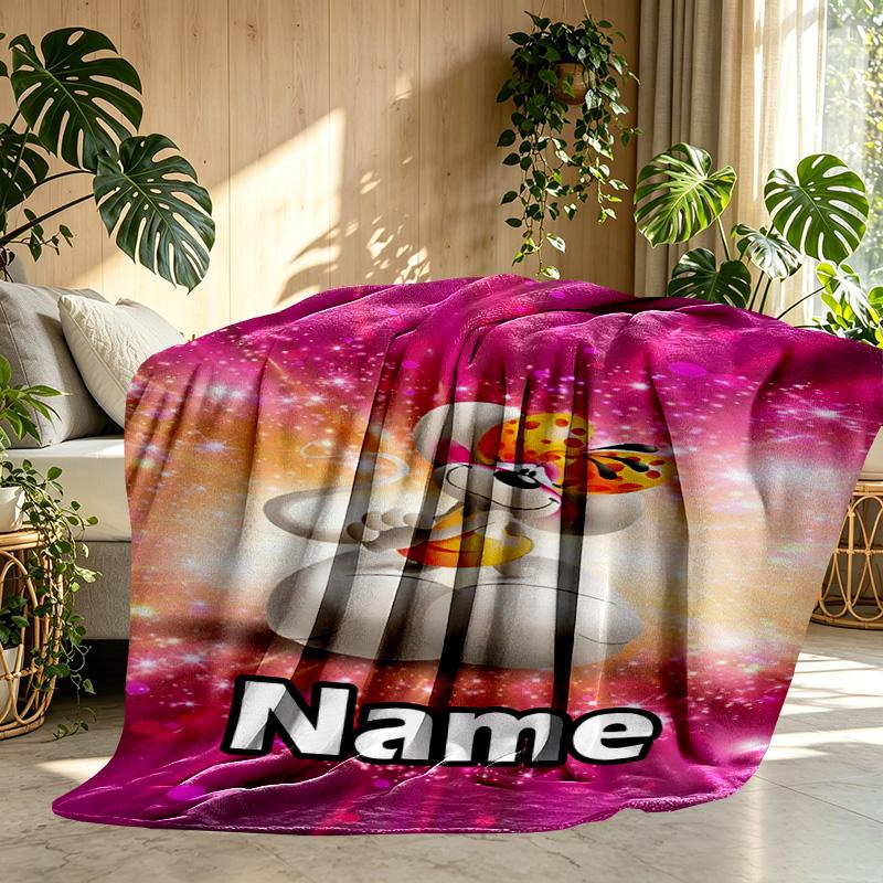 Custom Name Personalized Diddl Print Blanket, Home Decor, Bedroom, Sofa, Camping, Couch, Gifts for Birthday ChristmasEnthusiasts