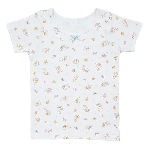 Sanrio Kids Quilt Short Sleeve Underwear Set of 2 Cinnamoroll 140cm Cotton with Name 2 Patterns for Children 227391
