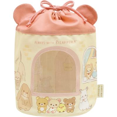 Rilakkuma Your Little Family Welcome Back Storage Drawstring CA26901