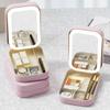 LED Mirror Makeup Storage Box Cosmetics Storage Box Fashion Portable Travel Makeup Bag Simple Makeup Case with Mirror for Woman