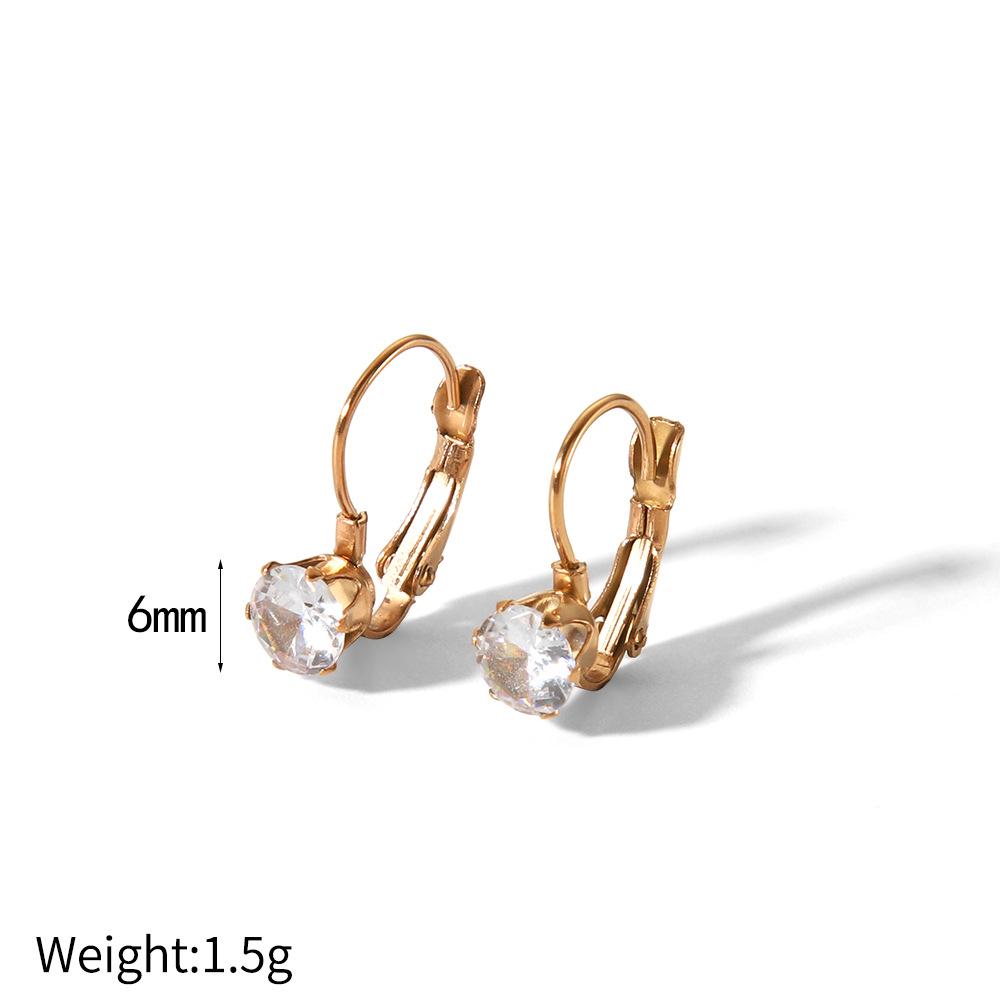 

18k Gold Rhinestone & Pearl Titanium Steel Earrings - Versatile European & American Style Ear Cuffs