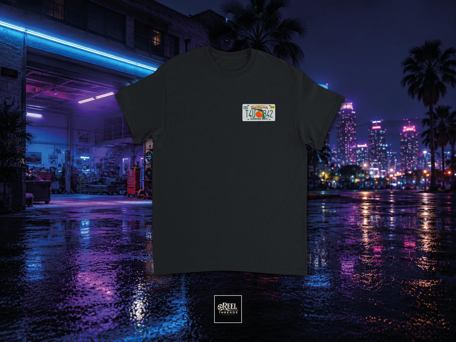 T shirt | Brian O Conner Florida License Plate T shirt | 2 Fast 2 Furious Skyline Tee | Paul Walker Miami JDM Shirt | Tuner lifestyle tee S