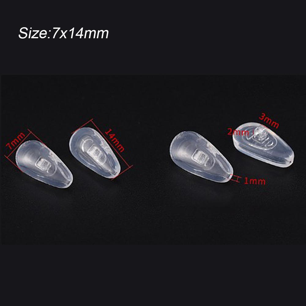 10Pairs(20pcs) Hard Core Soft Air Chamber Silicone Nose Pads Screw Push Eyewear Glasses Accessories