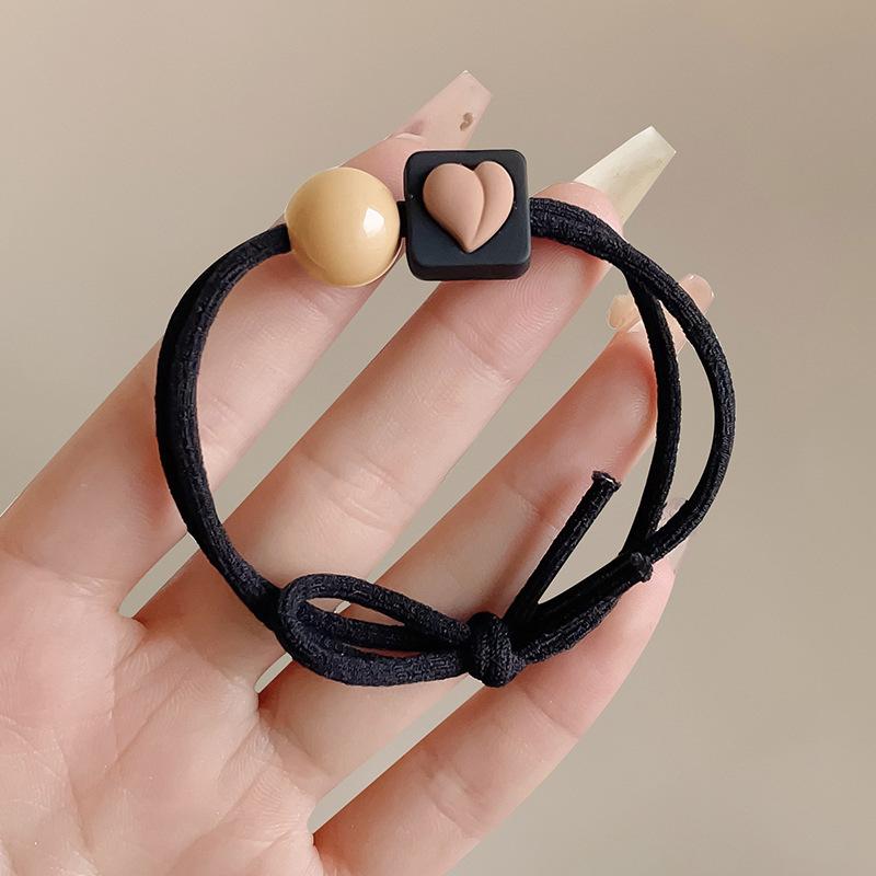 5pcs Hairband for Women To Tie Up High Ponytail Hair Elastic Band New Temperament Heart Headband