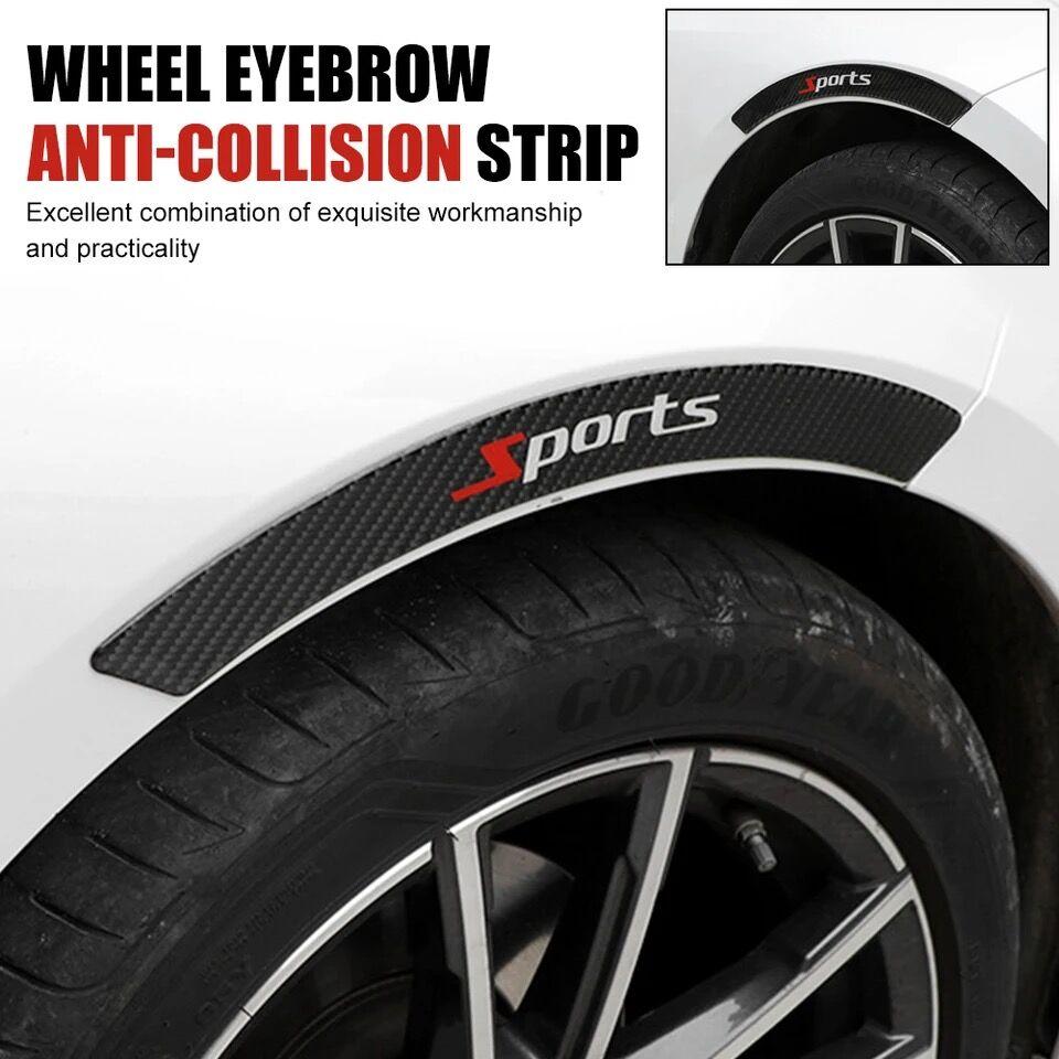 Wheel Eyebrow Anti-collision Strips Decorative Sticker General Modified Carbon Fiber Decorative Strips Anti-scratch Sticker For