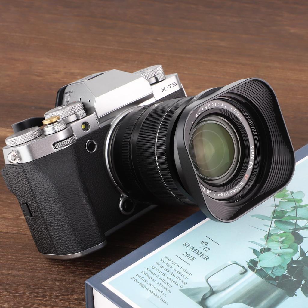 Haoge LH-X13 Bayonet Square Metal Lens Hood for Fujifilm Fujinon XF 14mm F2.8 R and XF 18-55mm F2.8-4.0 R LM OIS Lenses (compatible with X-Pro2, X-Pro