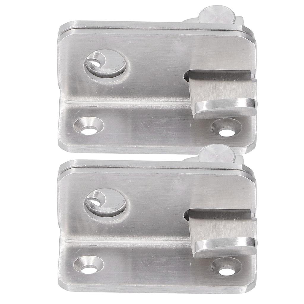 2 Sätze Manueller Türriegel Edelstahl Stanzfreier Riegelverschluss Garderobe Badezimmertür Zubehör