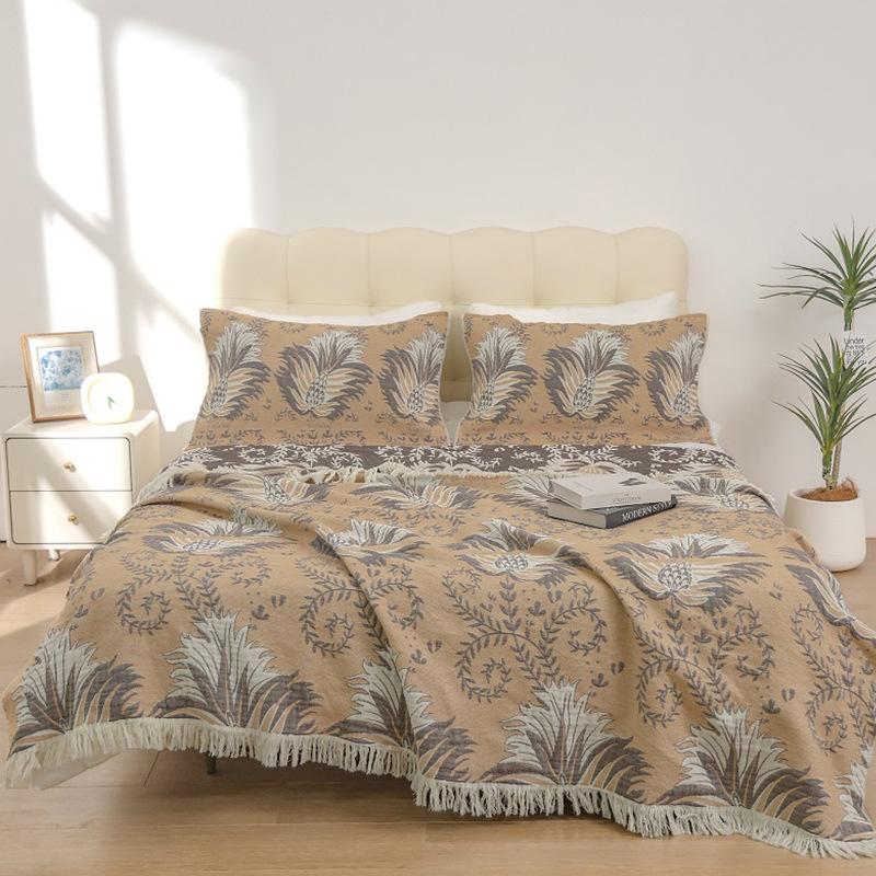 Summer High-end Cotton Gauze Throw Blanket Air Conditioning Cover Blanket Office Lunch Break Blanket Soft Sofa Towel For Home Couch